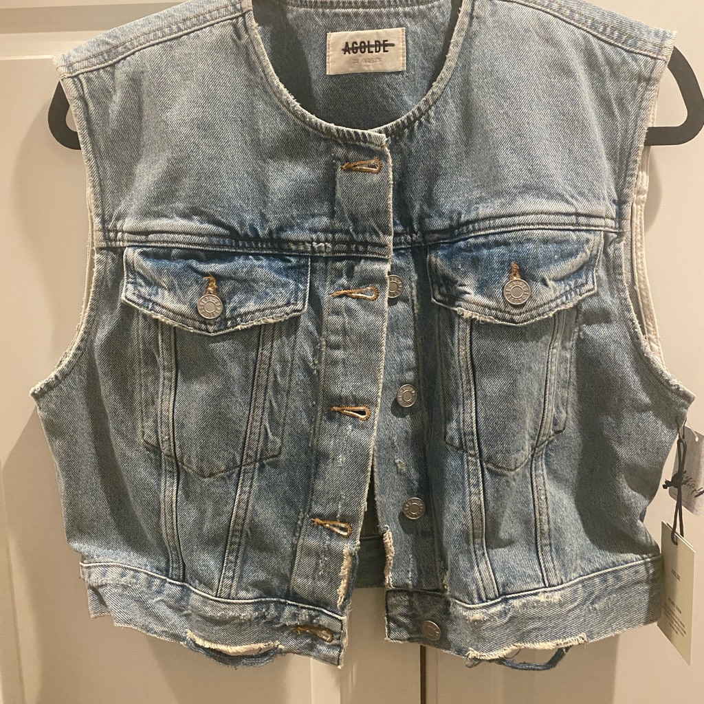 Agolde Leo Vest In Fray